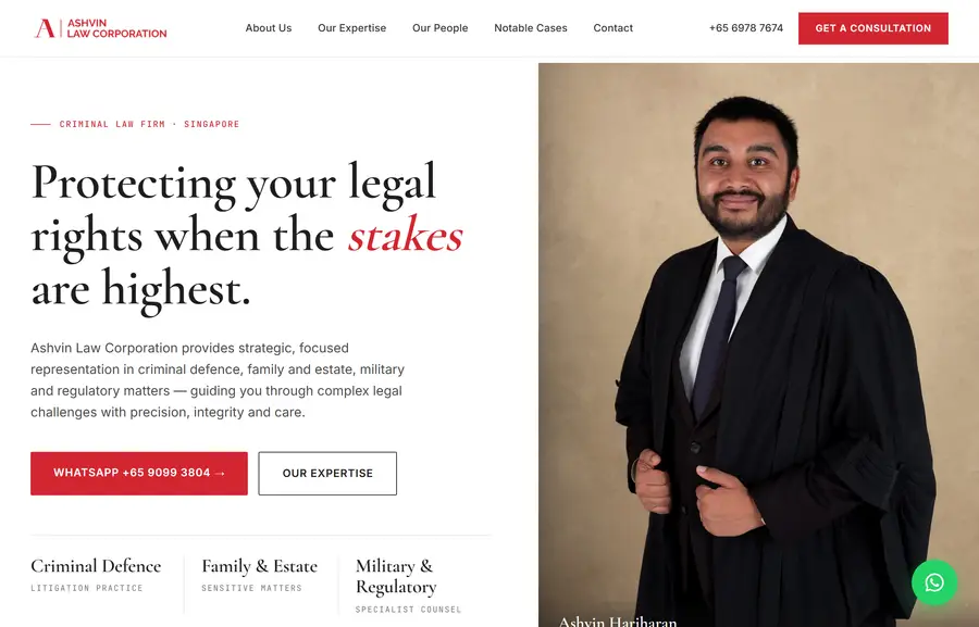 Ashvin Law Homepage rebuild