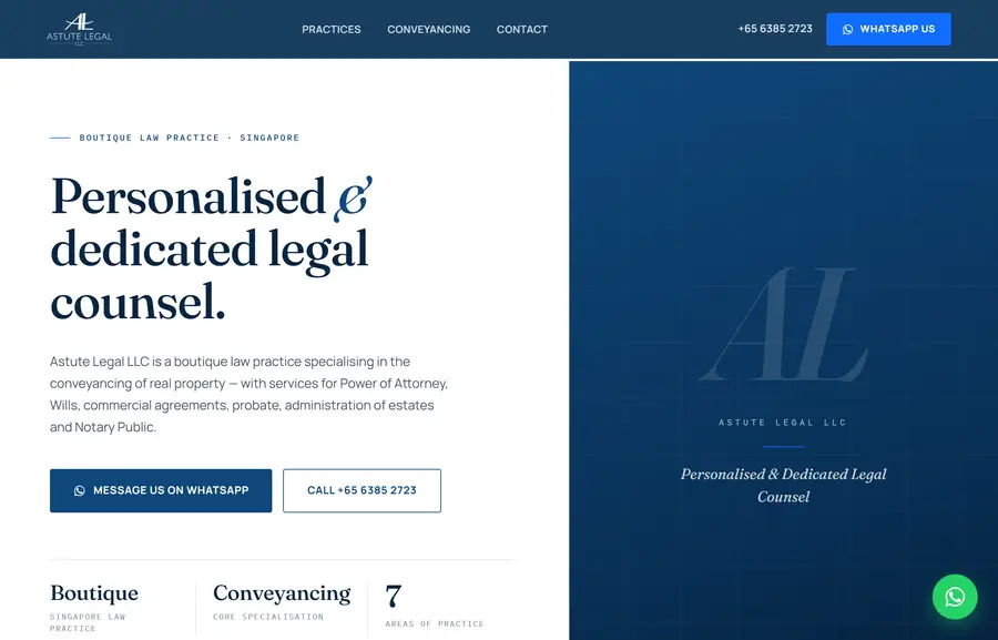 Astute Legal Homepage rebuild