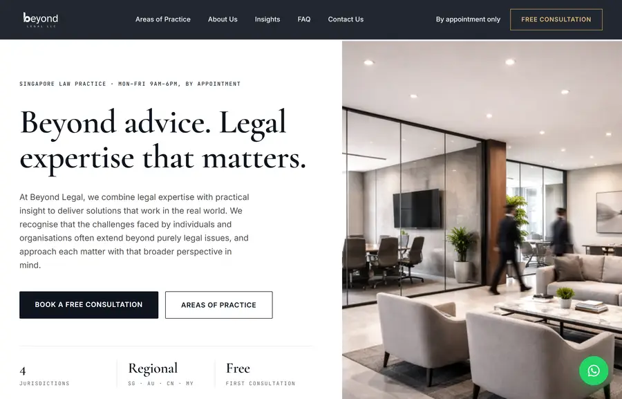 Beyond Legal Homepage rebuild