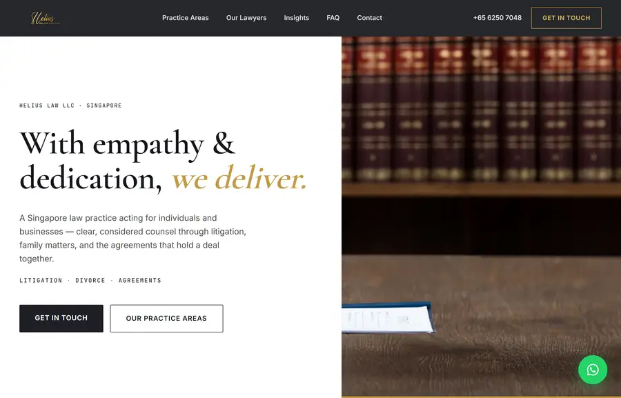 Helius Law Homepage rebuild
